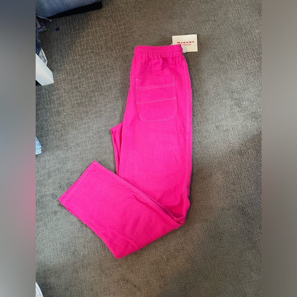 Marat Etoile Hot Pink 100% silk pants